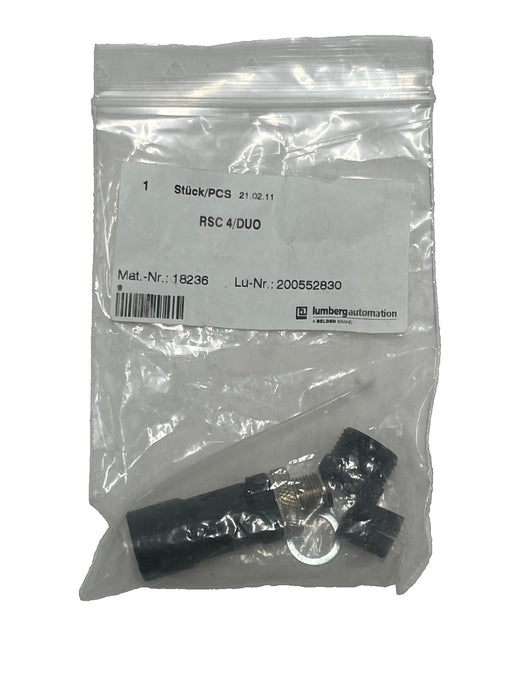 (3) Lumberg RSC 4/DUO M12 4-Pin Male Duo Connector Field Wireable IP67 600005193