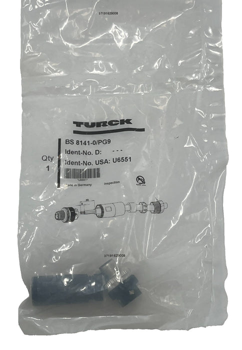 LOT of 4: Turck BS 8141-0/PG9 M12 Male 4-Pin Field Wireable Connector IP67 PG9