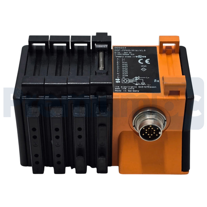 IFM Efector OOF-FPKG/M16/KL8 | OO5003 Fiber Optic Amplifier 8CH 12-36VDC NSNP