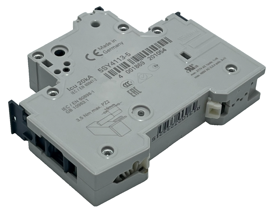Siemens 5SY4 113-5 Miniature Circuit Breaker 13A 1P C-Curve 240/400V DIN Rail