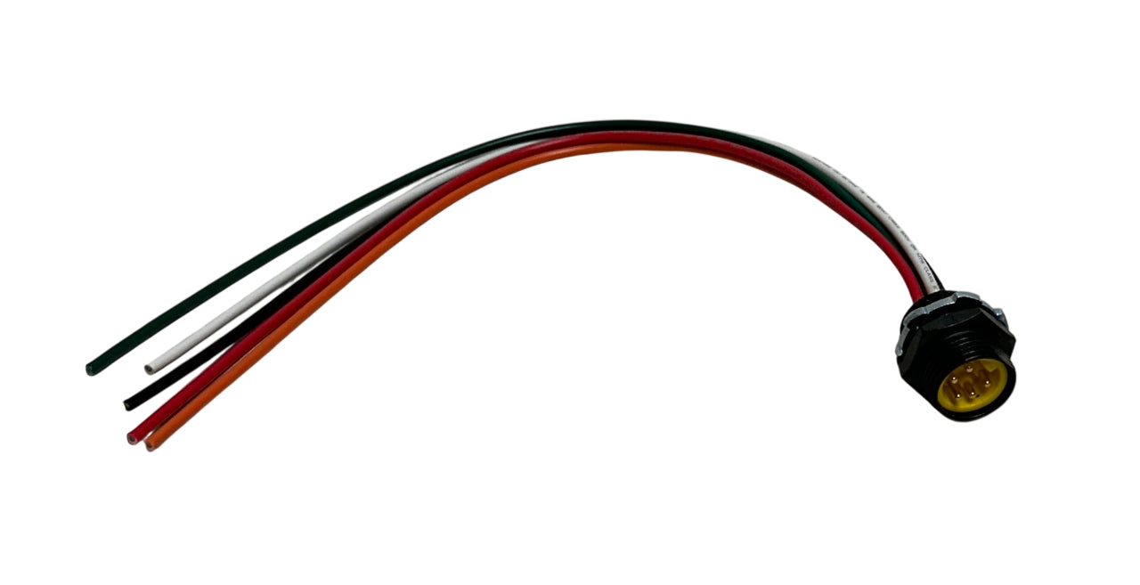 5 LUMBERG RSF 50-677/1F Connector 7/8'' Male Receptacles 5-Pole 1' WIRE NSNP