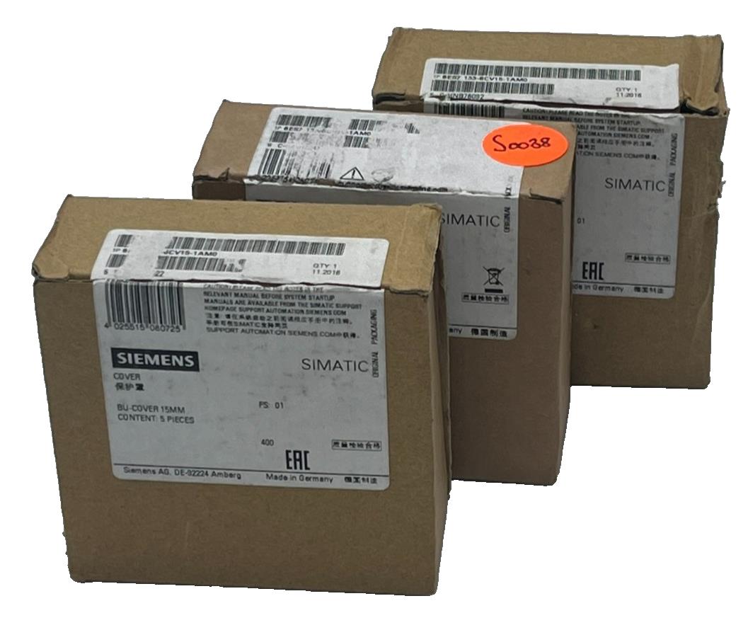 (15) Siemens 6ES7133-6CV15-1AM0 ET 200SP Base Unit Terminal Box Covers