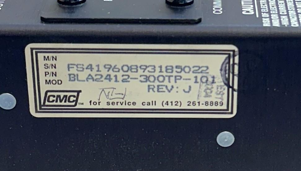 CLEVELAND MOTION CONTROLS CMC BLA2412-300TP-101 Servo Control Module Rev. J USNP