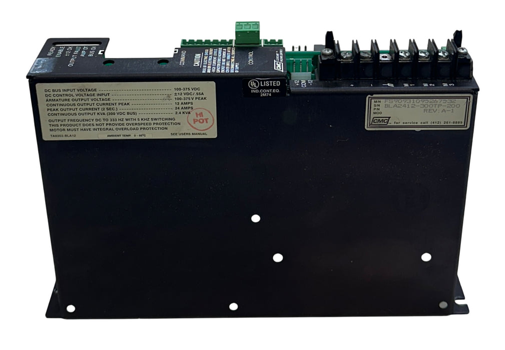 CLEVELAND MOTION CONTROLS CMC BLA2412-300TP-200 Servo Drive Controller USNP