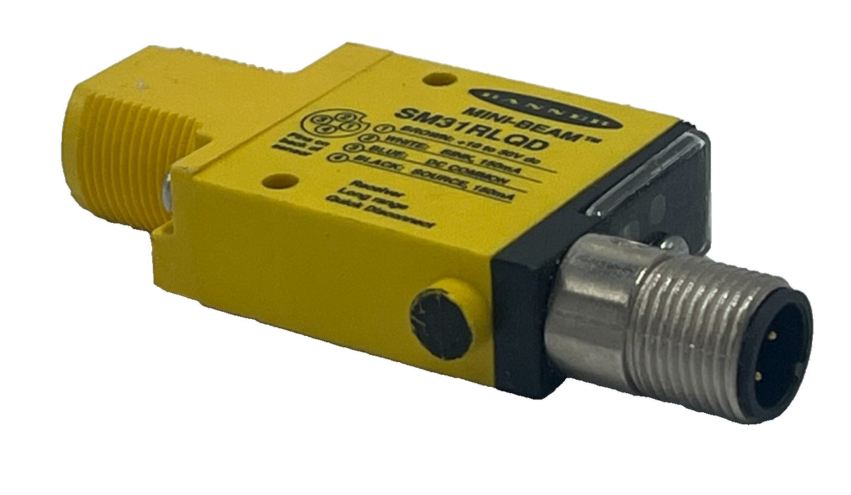 BANNER SM31RLQD MINI-BEAM PHOTOELECTRIC SENSOR Red LED RETROREFLECTIVE 4-Pin