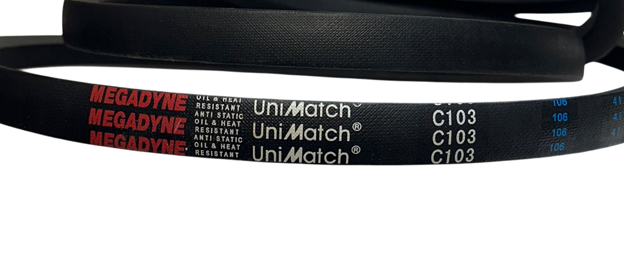 MEGADYNE C103 UniMatch C Series V-Belt Oil/Heat Resistant 7/8'' W 107'' L NSMP
