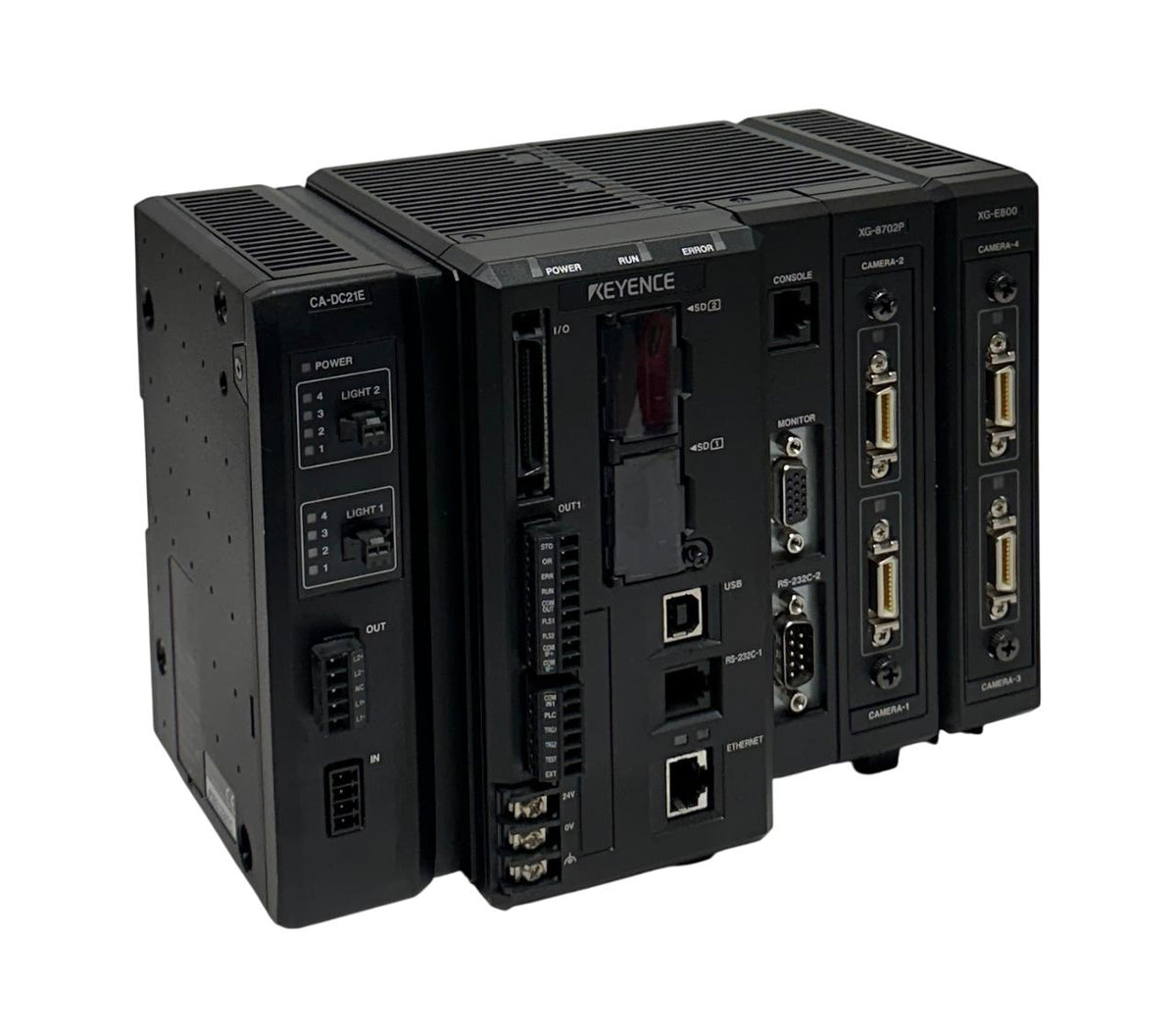 KEYENCE XG-8702P Multi-Camera Vision Controller CA-DC21E Light Unit XG ...