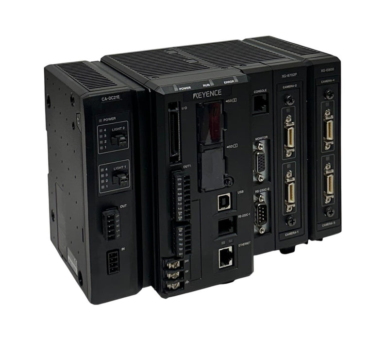 KEYENCE XG-8702P Multi-Camera Vision Controller CA-DC21E Light Unit XG-E800 Ext