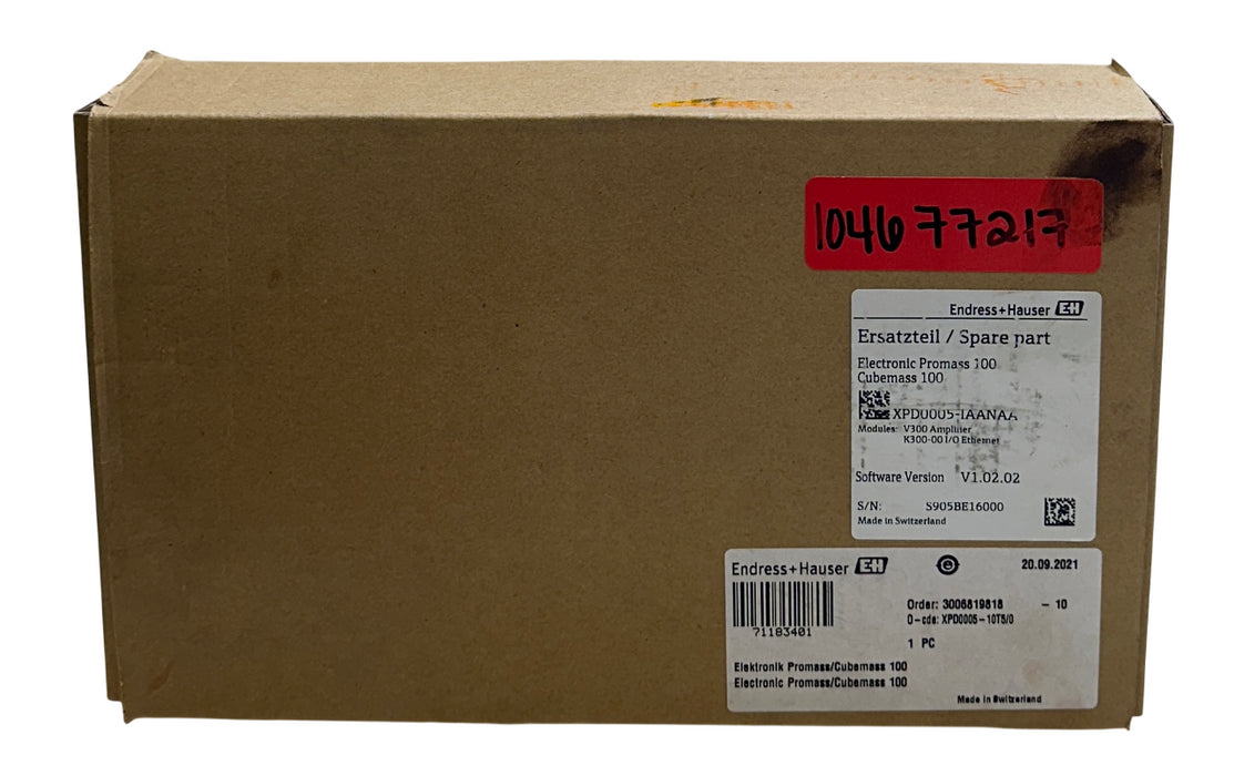 Endress+Hauser XPD0005-IAANAA Electronic Promass 100 / Cubemass 100 V300 NSMP