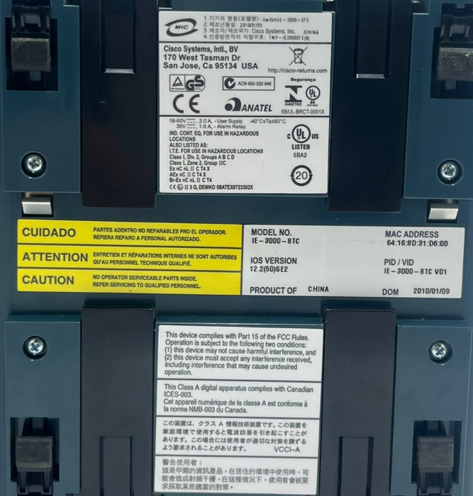 Cisco IE-3000-8TC Industrial Ethernet Switch w/ IEM-3000-8TM= 8-Port Expansion