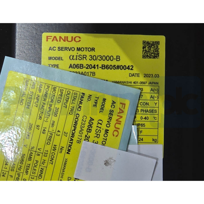 FANUC A06B-2041-B605#0042 aiSR 30/3000-B AC Servo Motor 4.3kW 2000RPM NSNP