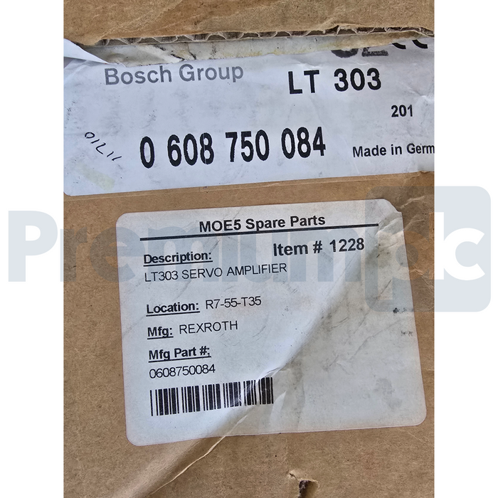 Bosch Rexroth LT303 | LT-303 Servo Amplifier 0 608 750 084 | 0608750084 NSMP