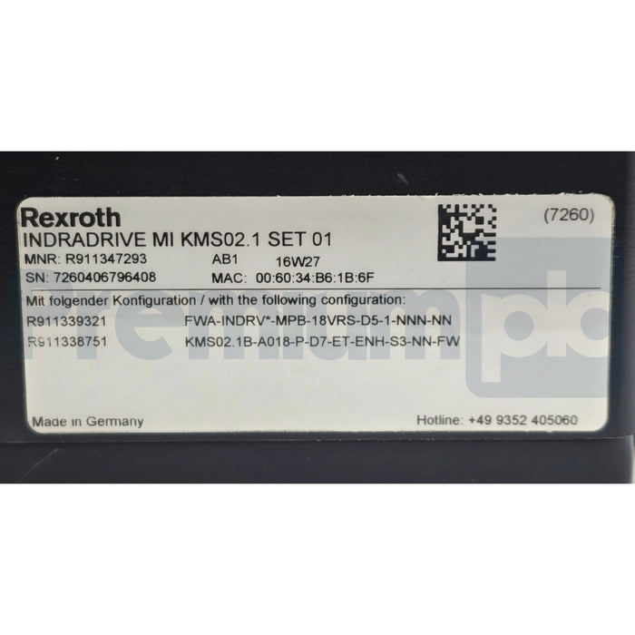 Bosch Rexroth R911347293 INDRADRIVE MI KMS02.1 Set 01 Servo Regulator NUPI