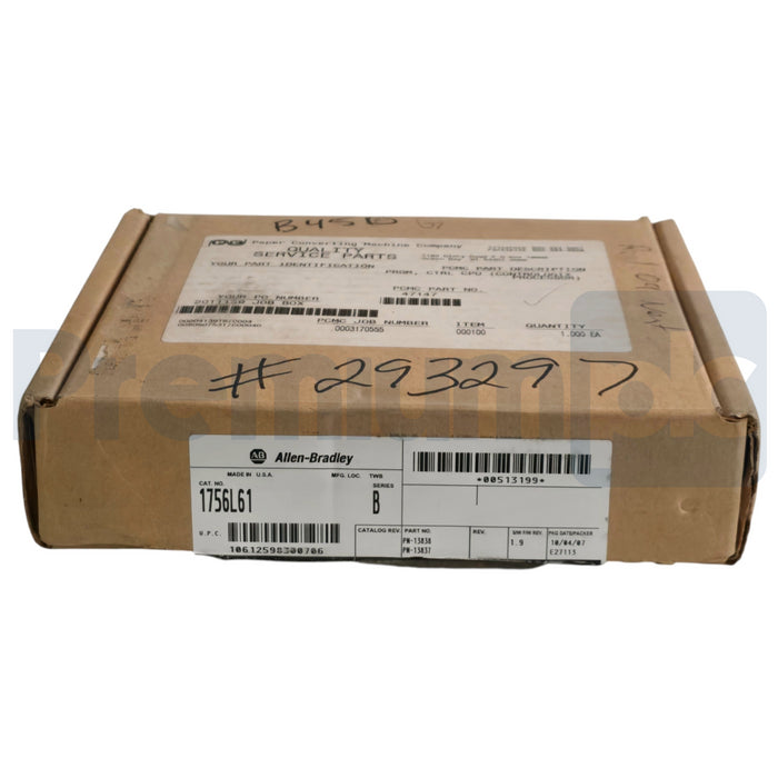 Allen Bradley 1756-L61 /B ControlLogix 5561 Processor 2MB Memory RS-232 NSMP