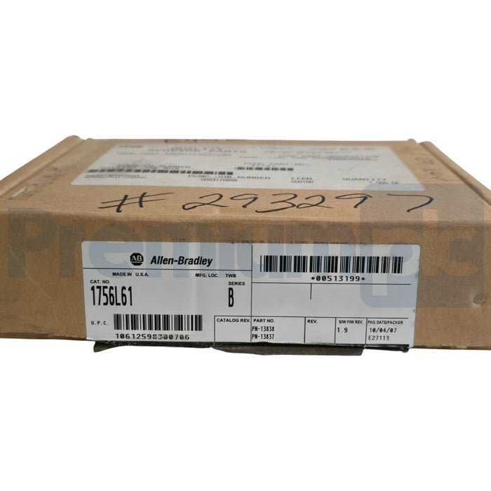 Allen Bradley 1756-L61 /B ControlLogix 5561 Processor 2MB Memory RS-232 NSMP