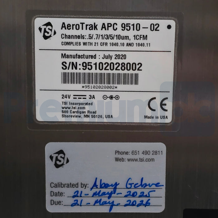 TSI AeroTrak APC 9510-02 | 9510 Portable Particle Counter 0.5-25µm 1.0 CFM USPI