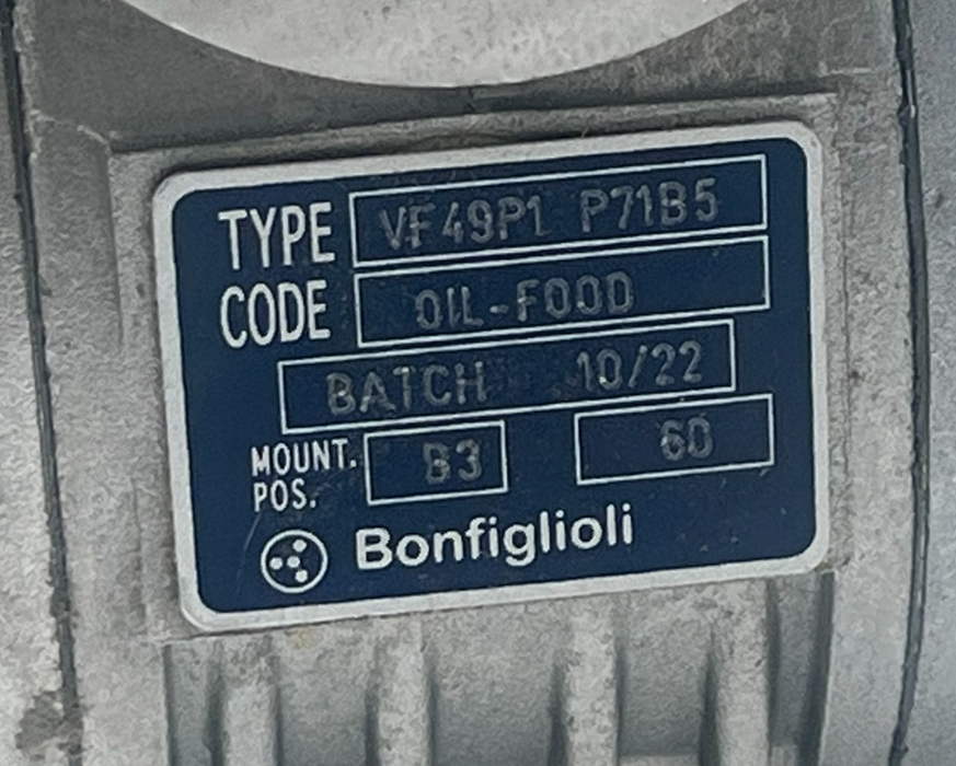 BONFIGLIOLI VF49-P1-P71-B5 Worm Gear Reducer Motor Mount NSMP
