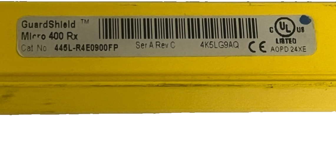 ALLEN BRADLEY 445L-R4E0900FP SER A REV C Safety Light Curtain Transmitter 900mm