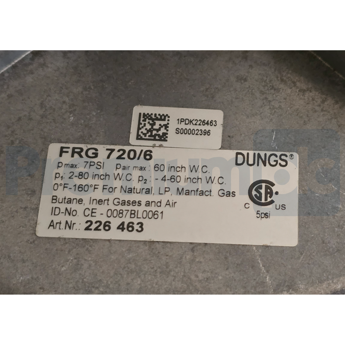 Dungs 226463 2" NPT FRG 720/6 | FRG720/6 Proportionator Zero Governor Regulator