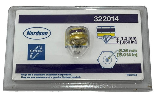 NORDSON 322014 Saturn Precision Hot Melt Nozzle .014 Orifice .050 Engagement
