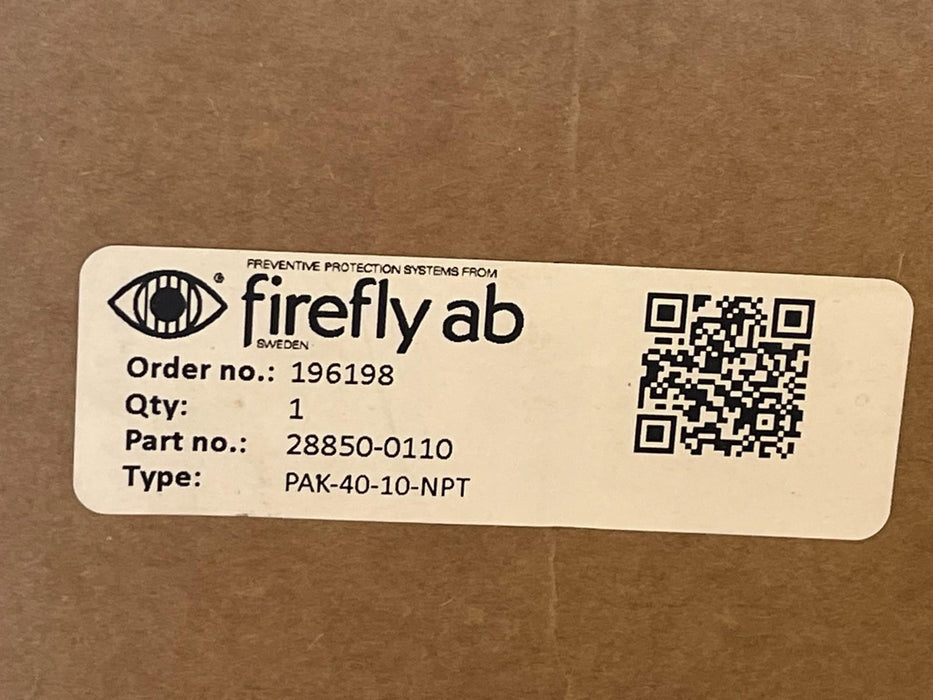 FIREFLY AB WATER PUMP SET 28850-0110, PAK-40-10-NPT, FSE-WPS-K-40-8-220 SPARK