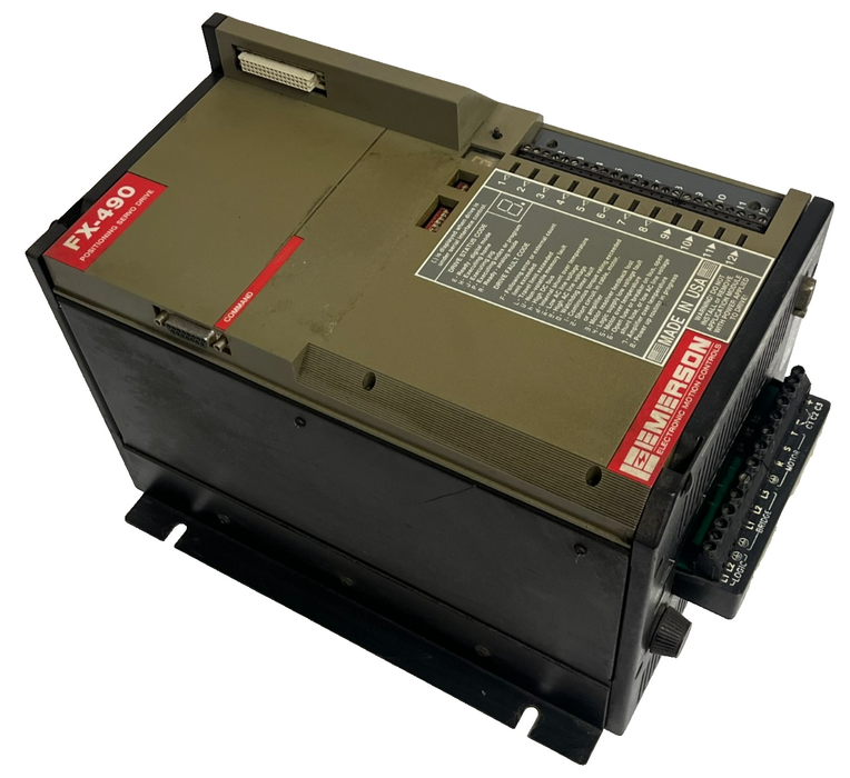 EMERSON FX-490 Servo Drive w/ PCM-11 Motion Controller 240V 9A FX490 PCM11