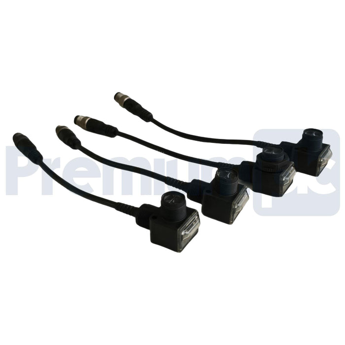 (4) Allen-Bradley 42EF-R2MPB-F4 /D RightSight Transmitted Beam Receivers 20m