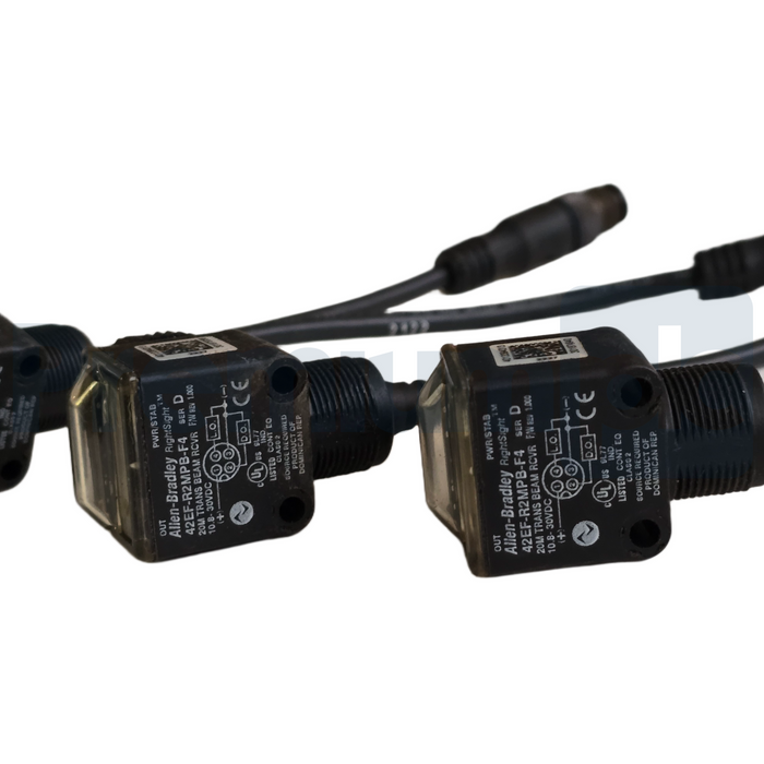 (4) Allen-Bradley 42EF-R2MPB-F4 /D RightSight Transmitted Beam Receivers 20m