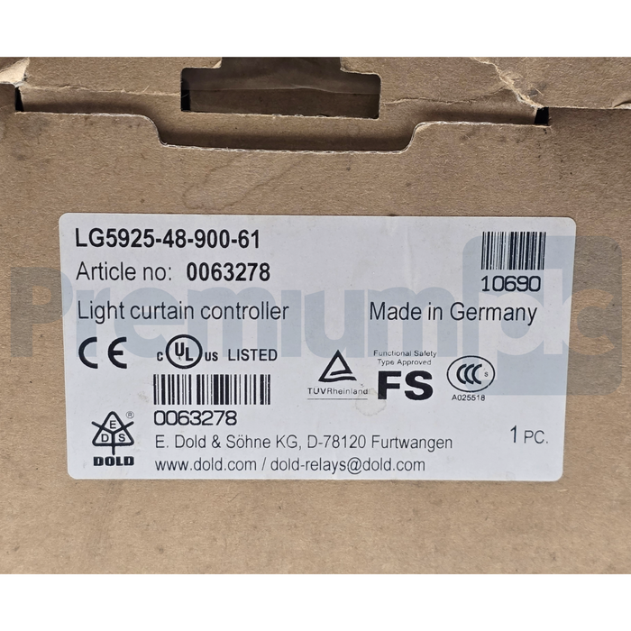 DOLD LG5925-48-900-61 | 0063278 Safemaster Light Curtain Controller 24VDC NSMP