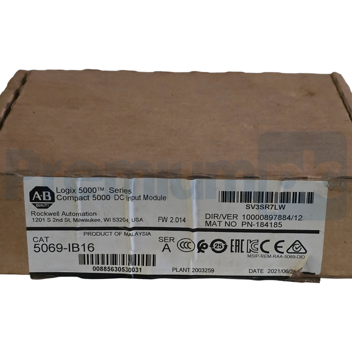 Allen Bradley 5069-IB16 /A CompactLogix 5000 16-Ch 24V DC Sink Input Module NSMP