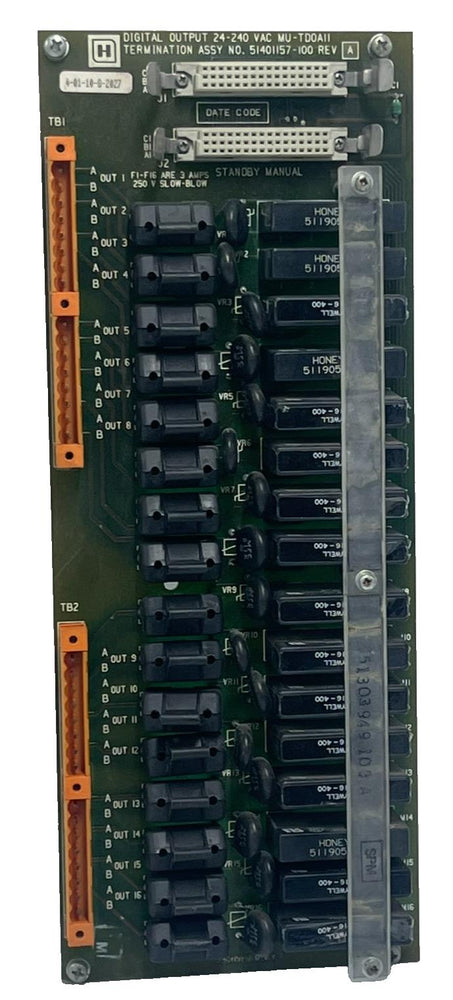 HONEYWELL 51401157-100 Rev A Output Board w/ (16) Grayhill 70YY14283 Relays