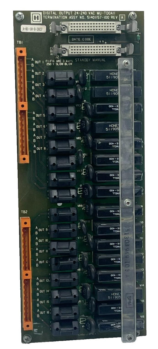 HONEYWELL 51401157-100 Rev A Output Board w/ (16) Grayhill 70YY14283 Relays