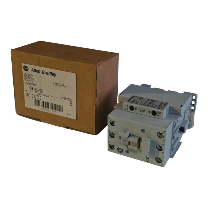 Allen Bradley 100-C37D10 /C 100-C IEC Contactor 3-P 37A 110/120VAC 1NO Aux Cont