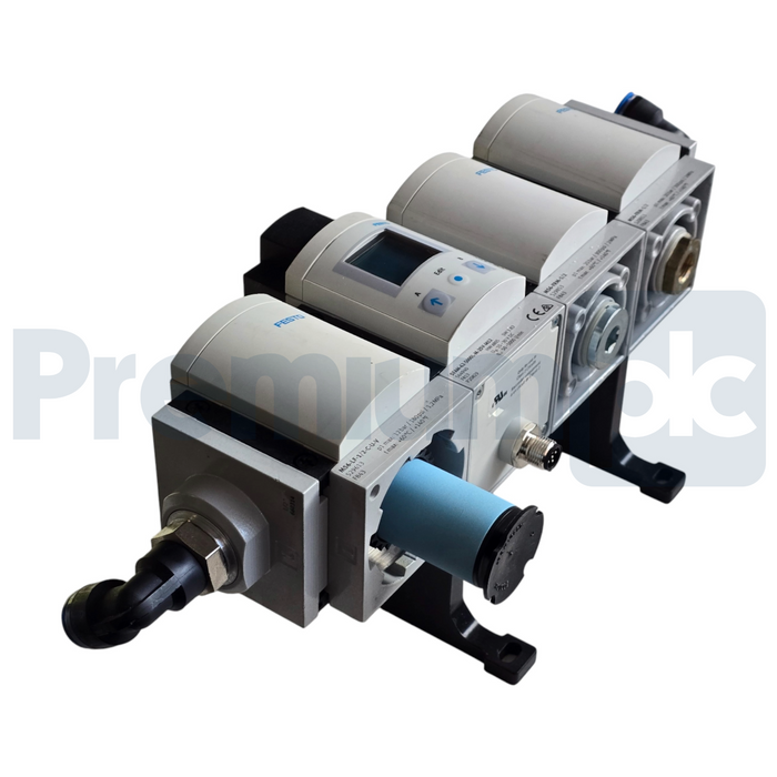 Festo SFAM-62-5000L-M-2SV-M12 | 564940 Flow Sensor w/MS6-FRM-1/2 Filter & 529853