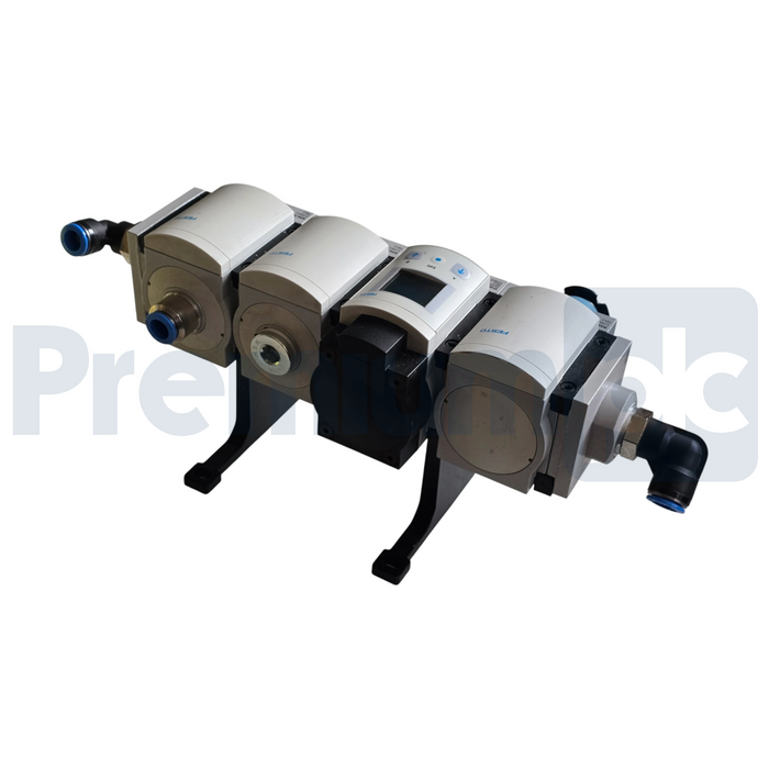 Festo SFAM-62-5000L-M-2SV-M12 | 564940 Flow Sensor w/MS6-FRM-1/2 Filter & 529853