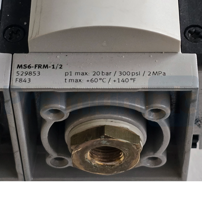Festo SFAM-62-5000L-M-2SV-M12 | 564940 Flow Sensor w/MS6-FRM-1/2 Filter & 529853