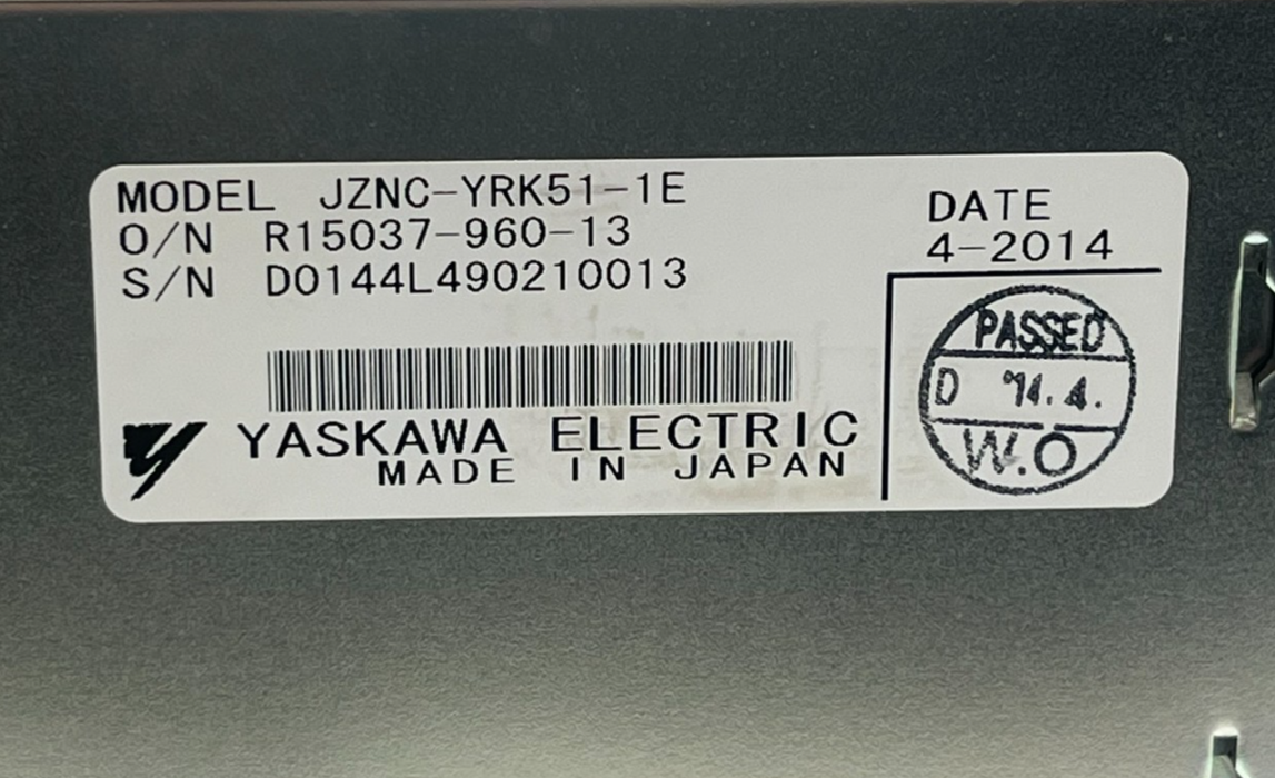 Yaskawa JZNC-YRK01B-1E Motoman DX100 CPU Rack Chassis - PN 155622-2