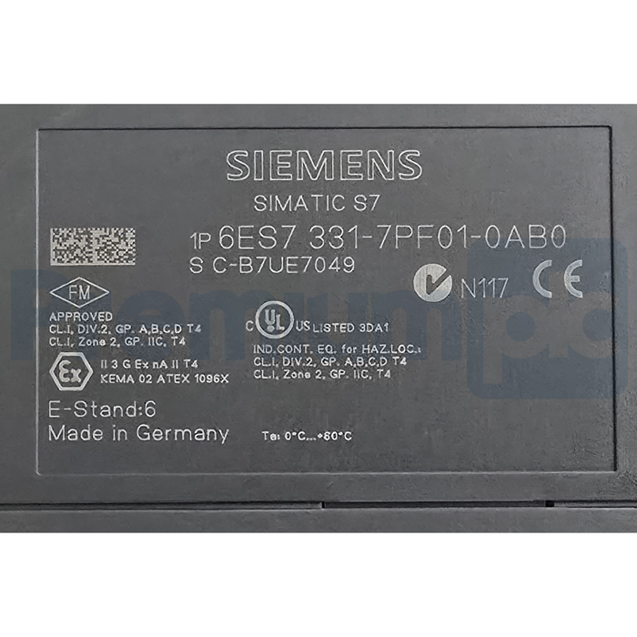 Siemens 6ES7331-7PF01-0AB0 SIMATIC S7-300 Analog Input SM331 8AI RTD 16-Bit NSMP