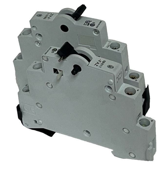 Lot of 2 Moeller HI11-FAZ Auxiliary Contact Blocks | Side Mount | 1NO/1NC
