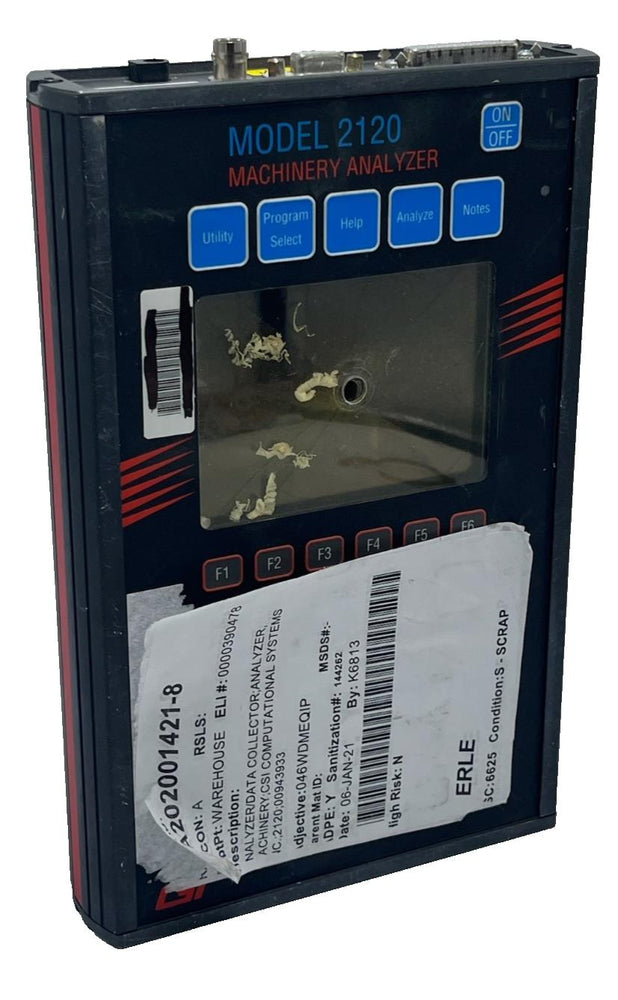CSI 2120-1 Machinery Health Analyzer Rev: 12 FOR PARTS ONLY Drilled Salvage Unit