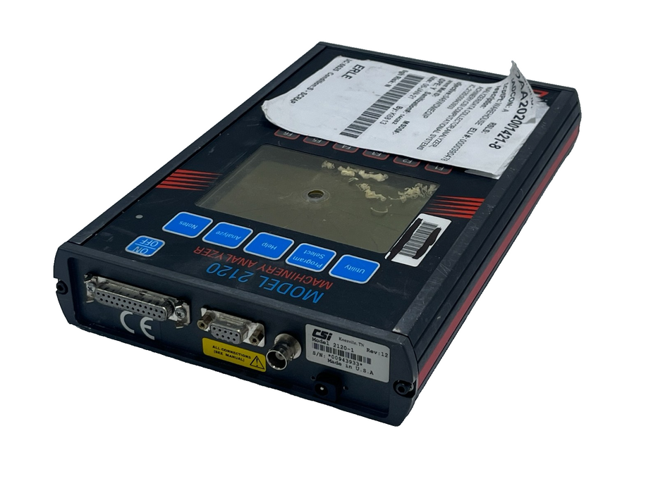 CSI 2120-1 Machinery Health Analyzer Rev: 12 FOR PARTS ONLY Drilled Salvage Unit