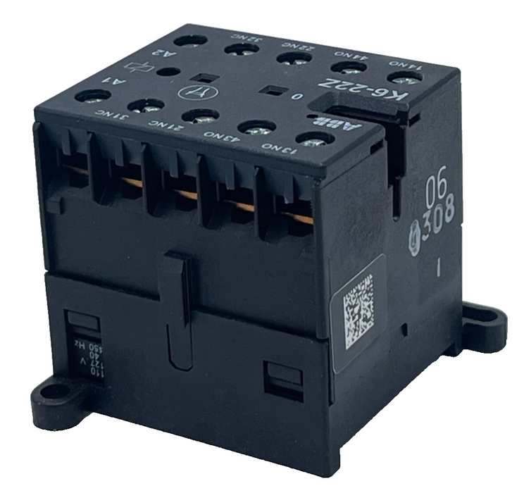 Lot of 4 ABB K6-22Z Mini Contactor Relays GJH1211001R8224 110V-127V AC | 2NO+2NC