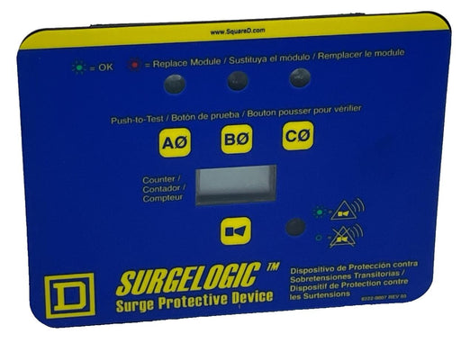 Square D TVS3DSPHC Surgelogic TVSS Display Kit | 3-Phase | Counter | Horizontal