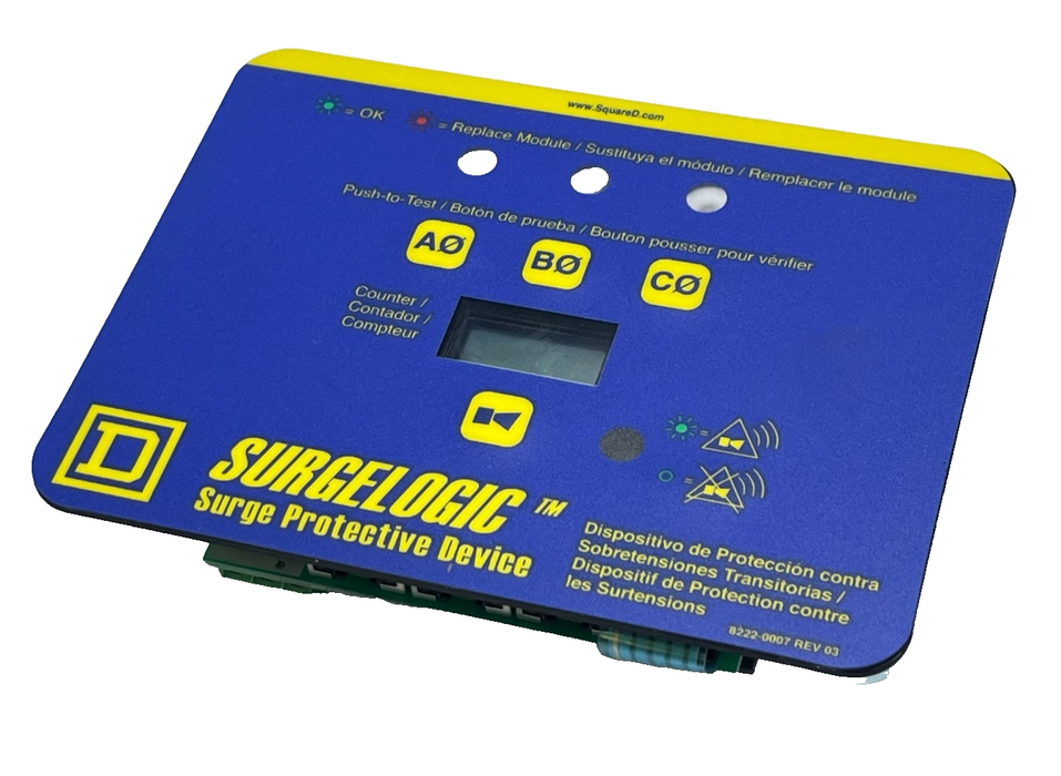 Square D TVS3DSPHC Surgelogic TVSS Display Kit | 3-Phase | Counter | Horizontal