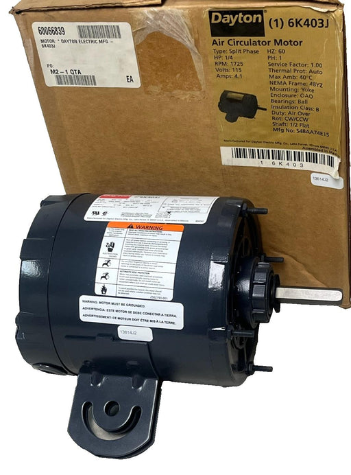 Dayton 6K403J Air Circulator Fan Motor | 1/4 HP 1725 RPM 115V, NSMP