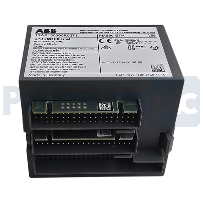ABB PM590-ETH | 1SAP150000R0271 AC500 Processor Module 2MB ENet 2xRS232/485 NSMP