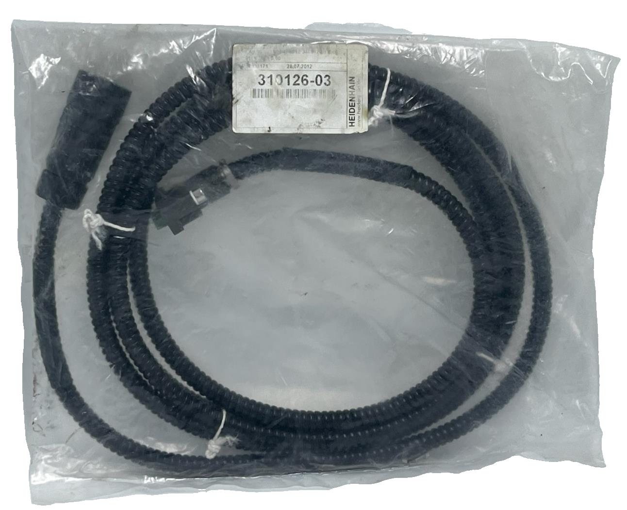 HEIDENHAIN 310126-03 Armored Adapter Cable 3m (10ft) 12-Pin Male - 10-Pin Female