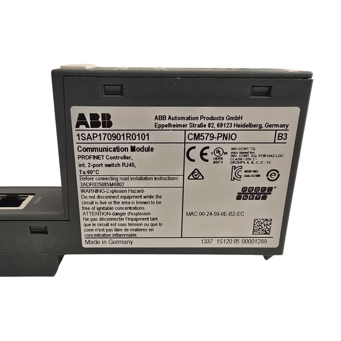 ABB CM579-PNIO 1SAP170901R0101 AC500 Comm. Module PROFINET IO RT Controller NSMP