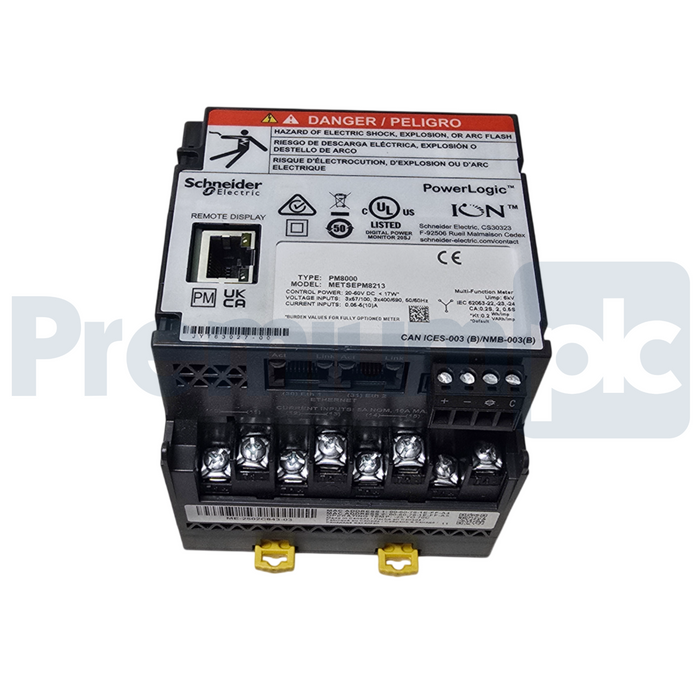 Schneider METSEPM8213 PowerLogic PM8000 Power Quality Meter w/METSEPM89RD96 NSNP