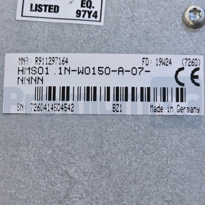 Rexroth Indramat HMS01.1N-W0150-A-07-NNNN | R911297164 Single-Axis Inverter NSMP